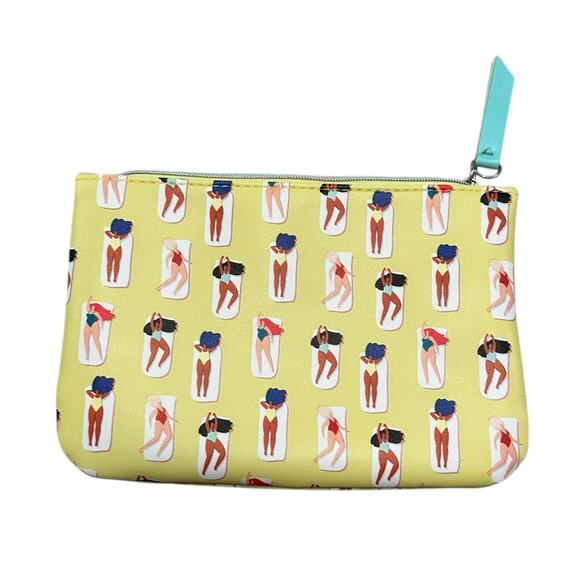 Ipsy Makeup Bag Yellow Celebrate Women Zipper Pouch Small Diverse Girl Power - Picture 1 of 5